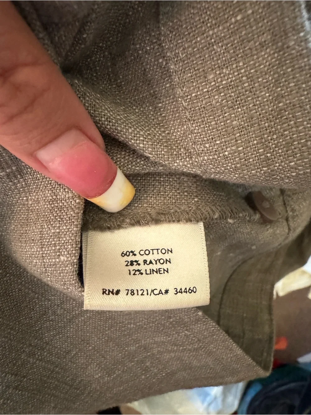 Eileen Fisher Cotton Linen-Blend Pants Size L